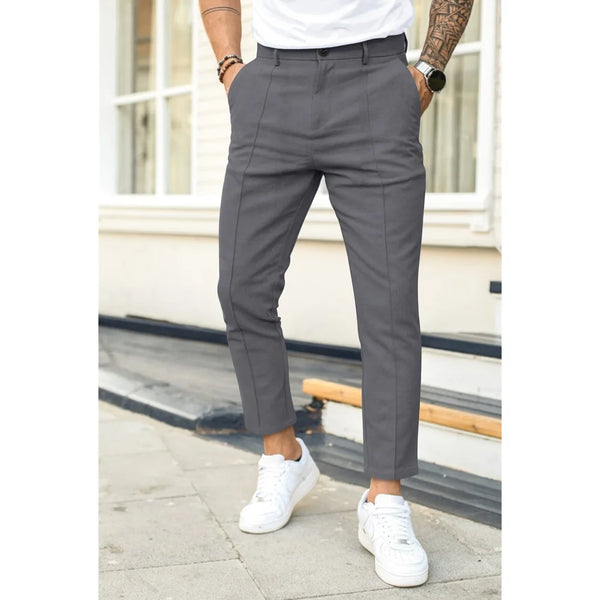 Milo Herren Anzughose | Bequemer Slim Fit, Schwarz 2