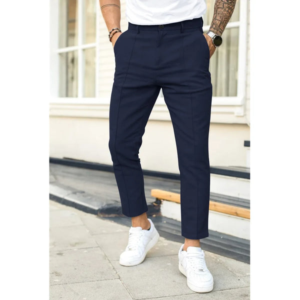 Milo Herren Anzughose | Bequemer Slim Fit, Schwarz 6