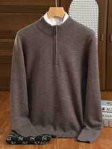 Milo Herrenpullover | 100% Merinowolle, Halber Reißverschluss 9