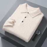 Niko Herrenpullover | 100% Kaschmir, Lässig mit Polo-Hals 0