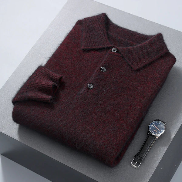 Niko Herrenpullover | 100% Kaschmir, Lässig mit Polo-Hals 1