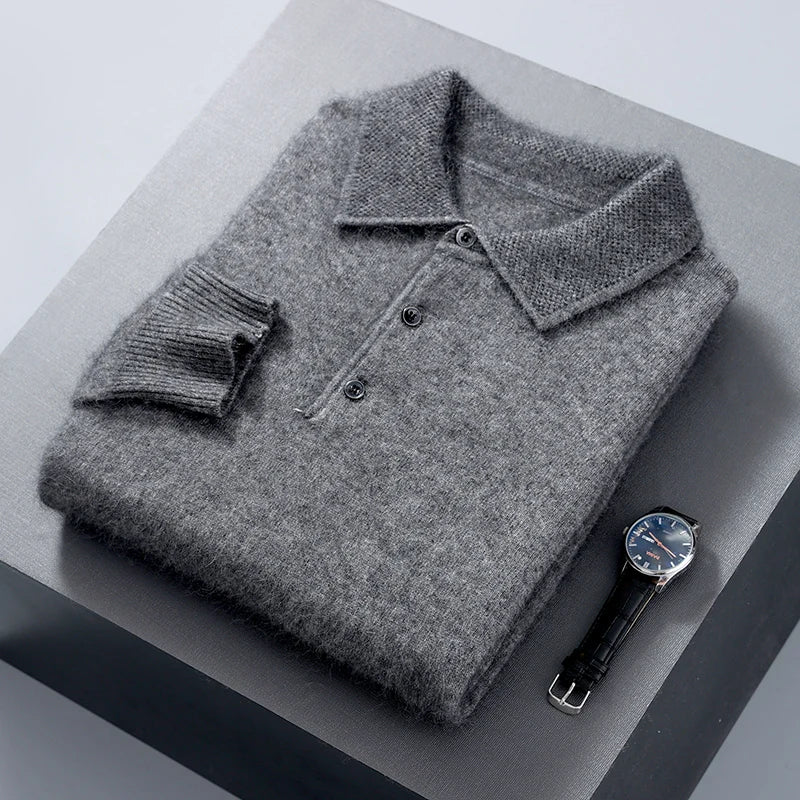 Niko Herrenpullover | 100% Kaschmir, Lässig mit Polo-Hals 3