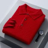 Niko Herrenpullover | 100% Kaschmir, Lässig mit Polo-Hals 4