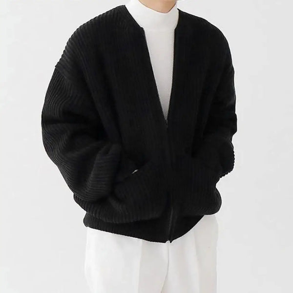Rico Herren Strickjacke | Hochwertige Strickware, Reißverschluss und Kordelzug, Vielseitig für Herbst 1