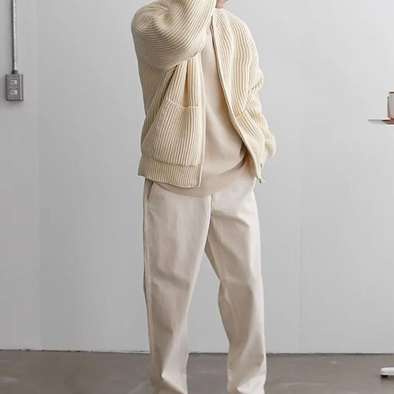 Rico Herren Strickjacke | Hochwertige Strickware, Reißverschluss und Kordelzug, Vielseitig für Herbst 3