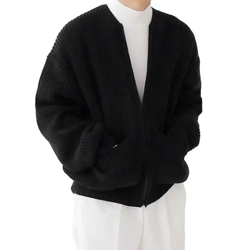Rico Herren Strickjacke | Hochwertige Strickware, Reißverschluss und Kordelzug, Vielseitig für Herbst 6