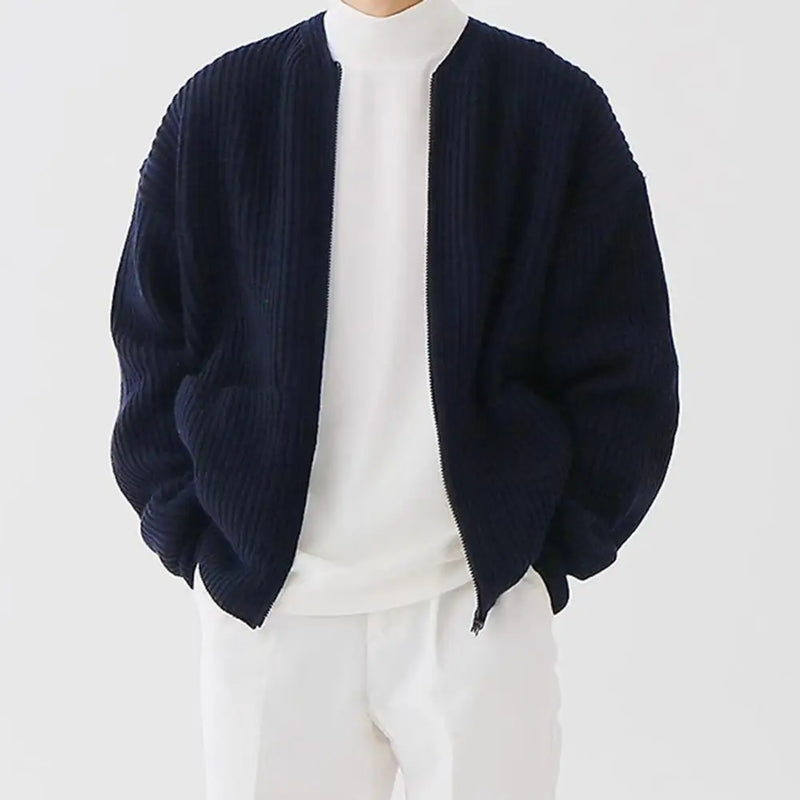 Rico Herren Strickjacke | Hochwertige Strickware, Reißverschluss und Kordelzug, Vielseitig für Herbst 7