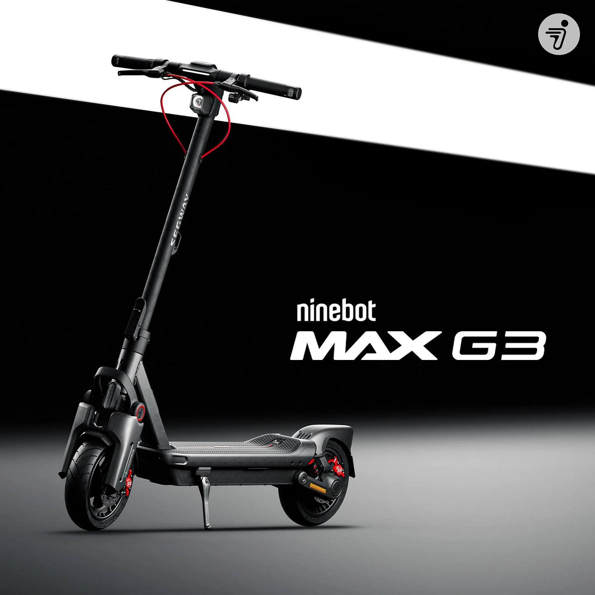 SEGWAY Ninebot MAX G3 D E-Scooter – 11 Zoll Elektroroller in Schwarz/Silber/Rot