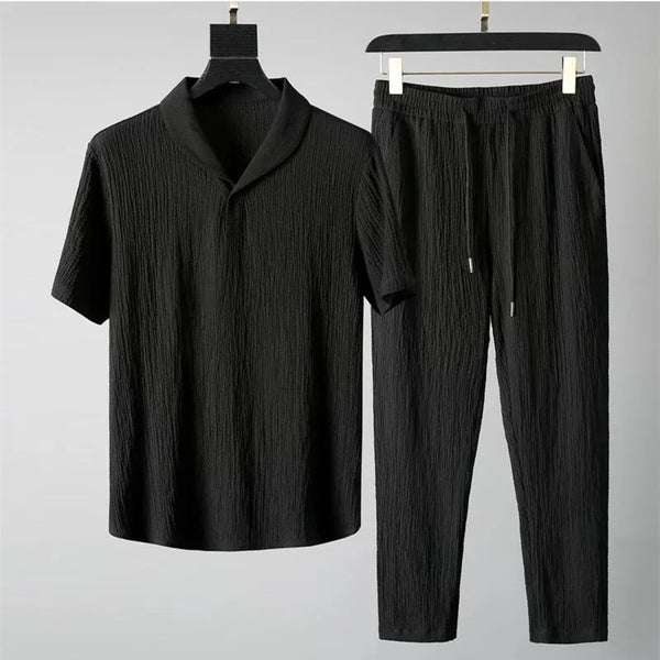 Sandro Herren Outfit | Business Casual Hemd und Hose, Atmungsaktive Baumwolle M-4XL 7