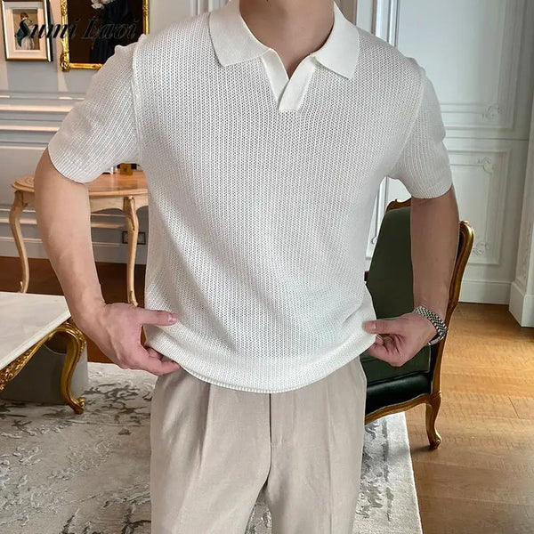 Sola Herren Polo Shirt | Vintage Kurzarm, Hochwertige Baumwolle 0