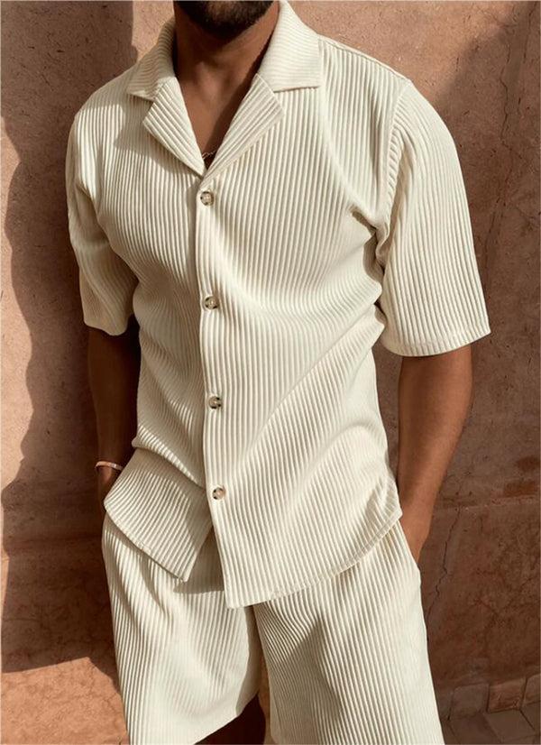 Sola Herren Strandanzug | Stretch Corduroy, Kurzarm