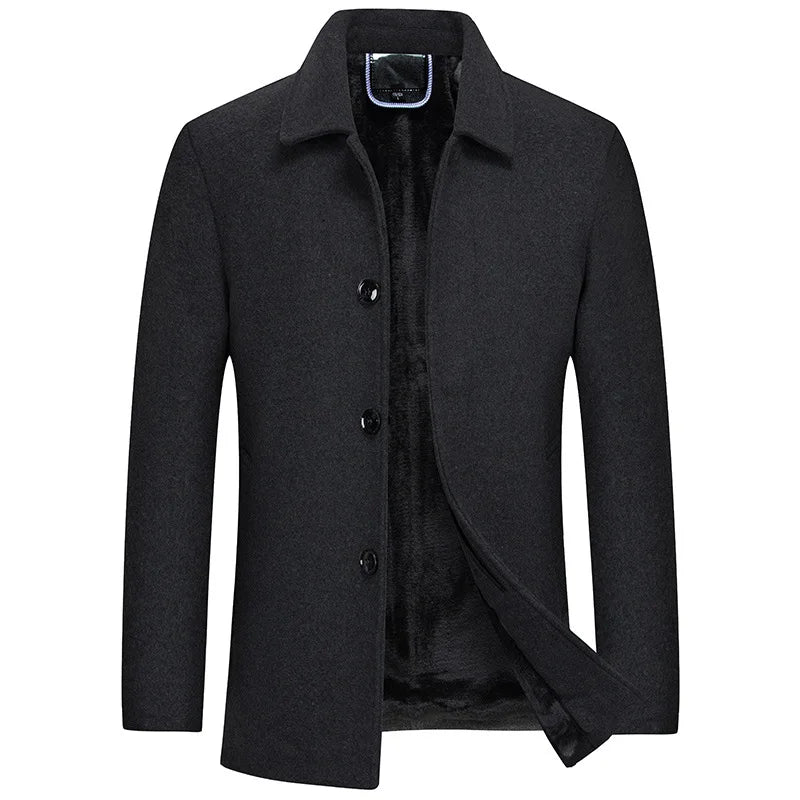 Wolfer Männer Wolljacke | 100% Wolle mit Fleece-Liner, Elegant 0