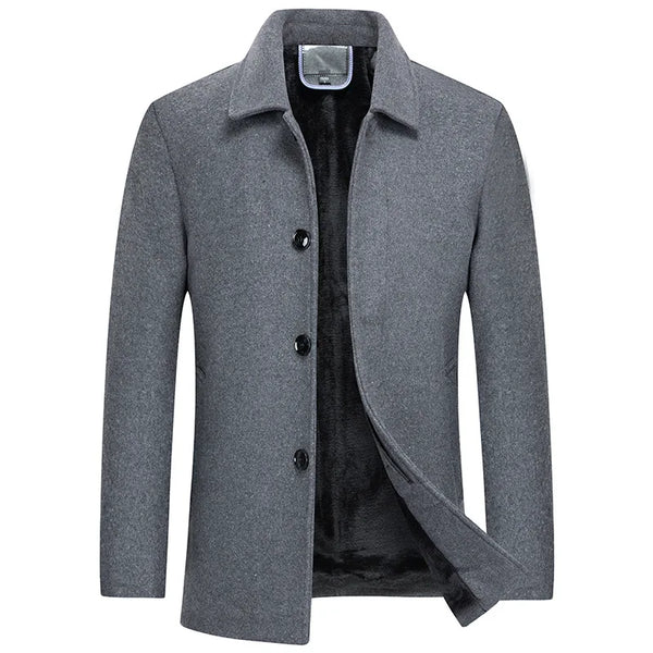 Wolfer Männer Wolljacke | 100% Wolle mit Fleece-Liner, Elegant 1