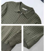 Rico Herrenpullover | Vintage Design, Reißverschlusskragen aus Baumwollmischung - Asance